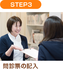 問診票の記入